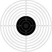 10 Meter Pistol Target